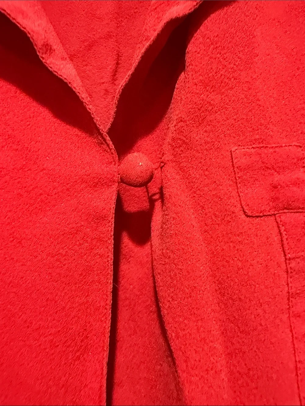 Carole Little Red Button-Front Blouse